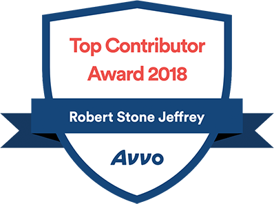 Top Contributor Award 2018, Robert Stone Jeffrey Avvo